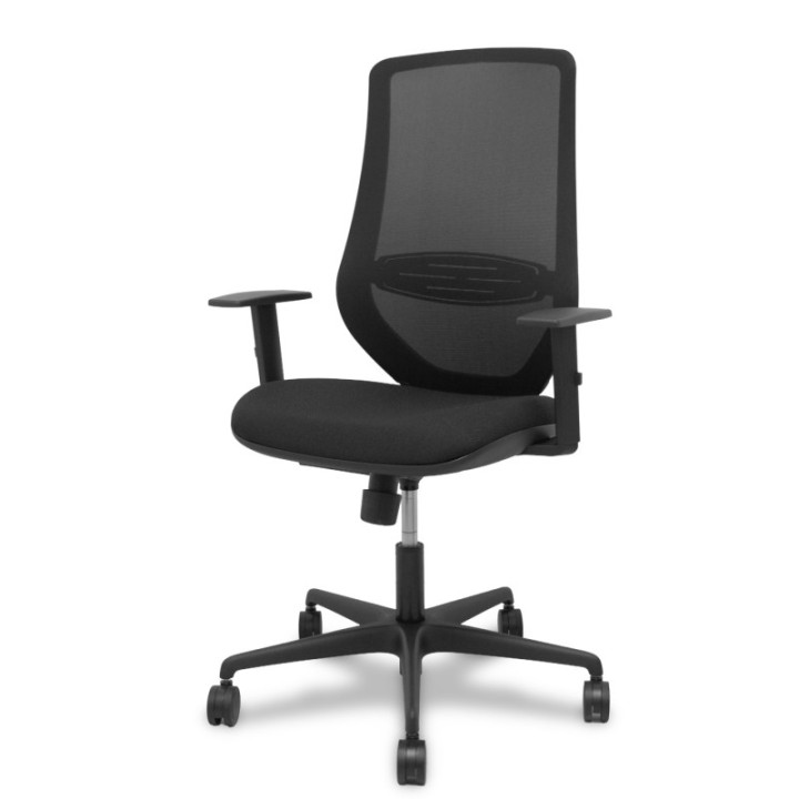 Silla Mardos sincro malla negra bali negro brazo regulable.