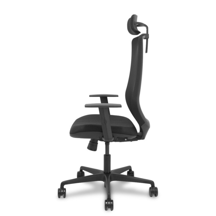 Silla Mardos sincro malla negra bali negro brazo regulable cabecero regulable