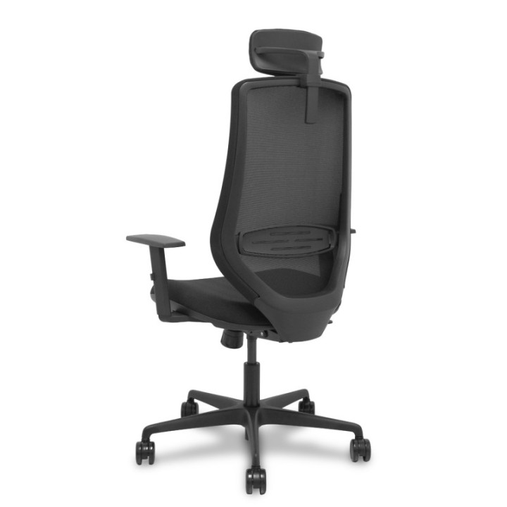 Silla Mardos sincro malla negra bali negro brazo regulable cabecero regulable