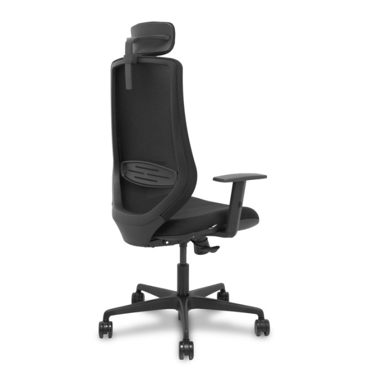 Silla Mardos sincro malla negra bali negro brazo regulable cabecero regulable