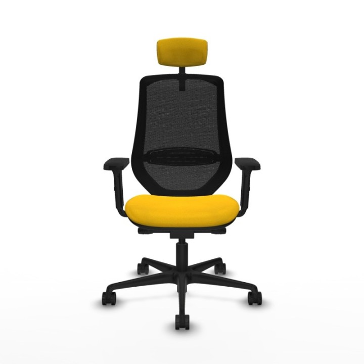 Mardos traslack bali amarillo brazos 2D base nailon ruedas 65mm nailon cabecero 2D perchero