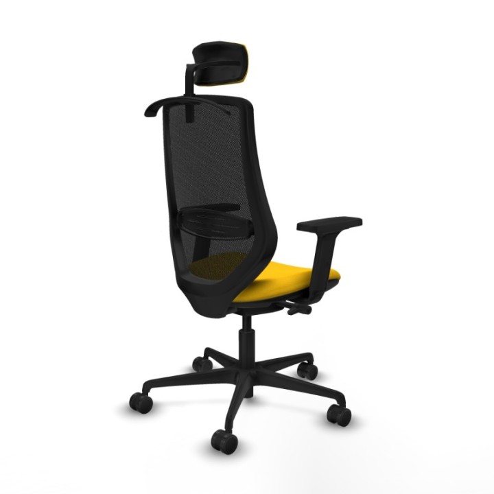 Mardos traslack bali amarillo brazos 2D base nailon ruedas 65mm nailon cabecero 2D perchero