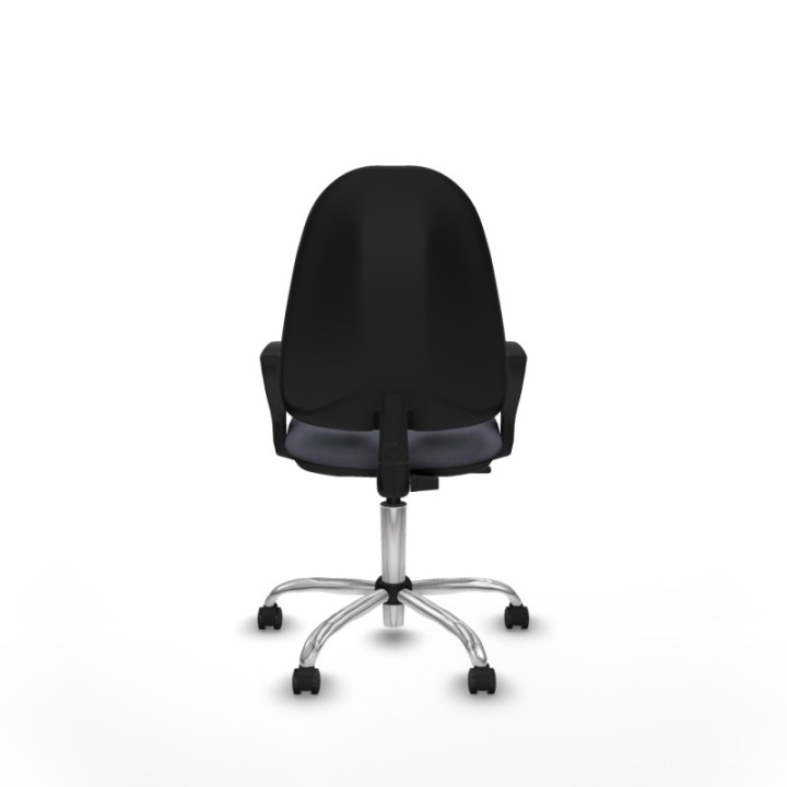 Algarra CP bali gris oscuro brazos fijos base cromada ruedas engomadas 50mm