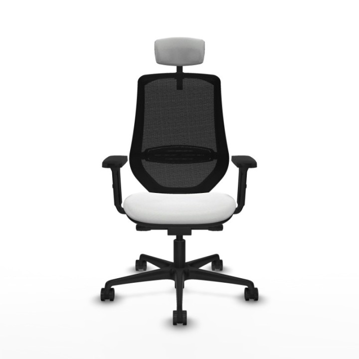 Mardos traslack bali blanco brazos 2D base nailon ruedas 65mm nailon cabecero 2D perchero