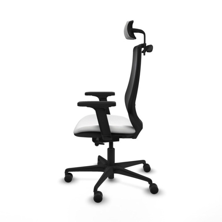 Mardos traslack bali blanco brazos 2D base nailon ruedas 65mm nailon cabecero 2D perchero