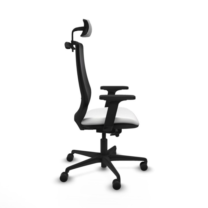 Mardos traslack bali blanco brazos 2D base nailon ruedas 65mm nailon cabecero 2D perchero