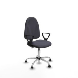 Algarra CP bali gris oscuro brazos fijos base cromada topes