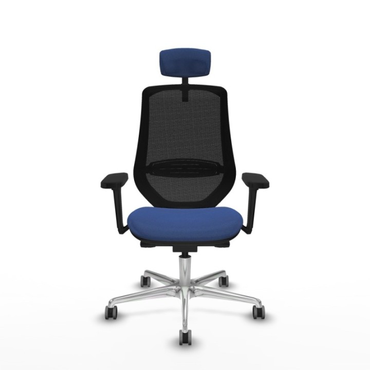 Mardos traslack bali azul marino brazos 3D base aluminio ruedas 65mm engomadas cabecero 2D perchero