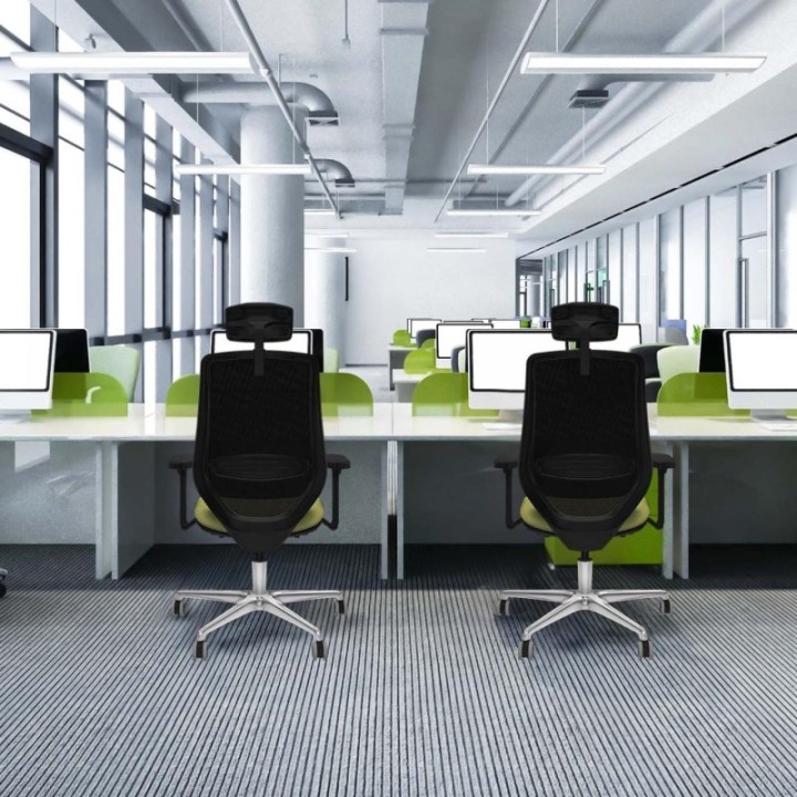 Mardos traslack bali gris brazos 3D base aluminio ruedas 65mm engomadas cabecero 2D perchero