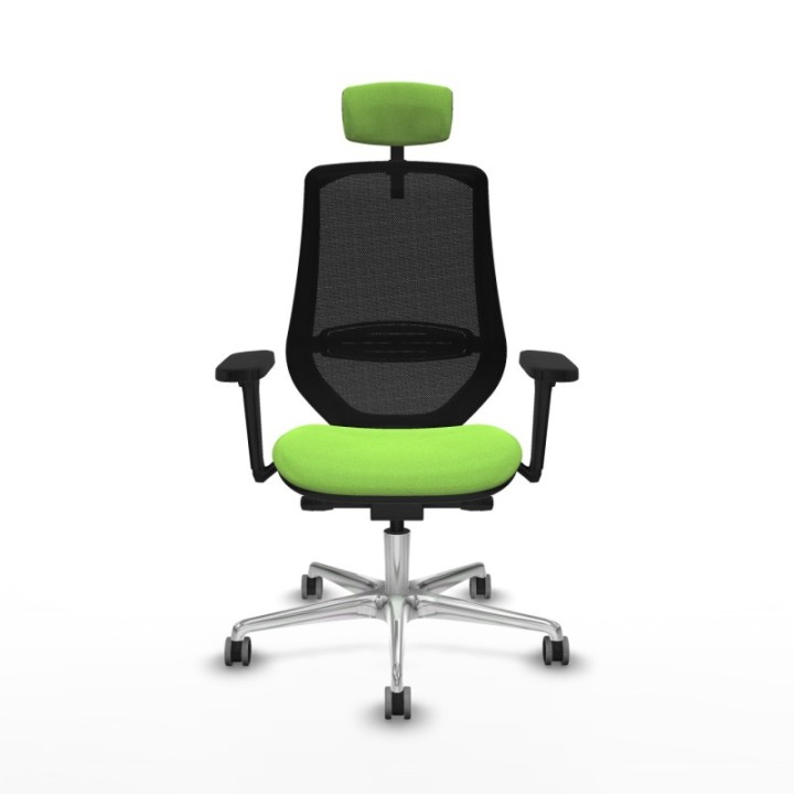 Mardos traslack bali pistacho brazos 3D base aluminio ruedas 65mm engomadas cabecero 2D perchero