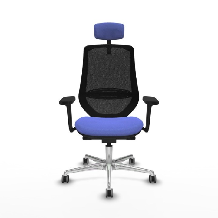 Mardos traslack bali azul claro brazos 3D base aluminio ruedas 65mm engomadas cabecero 2D perchero