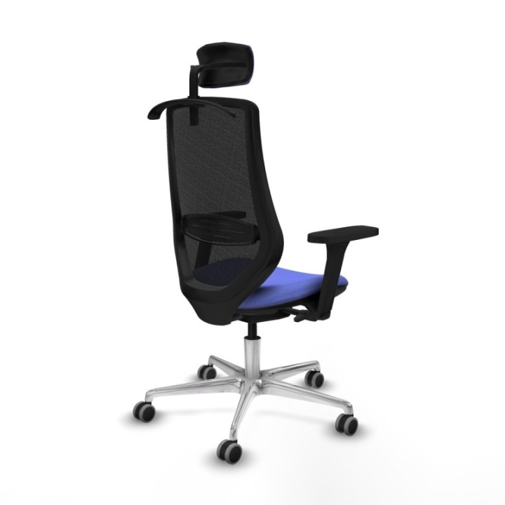 Mardos traslack bali azul claro brazos 3D base aluminio ruedas 65mm engomadas cabecero 2D perchero