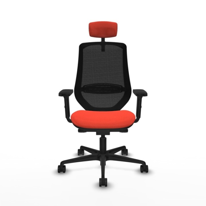 Mardos traslack bali naranja oscuro brazos 2D base nailon ruedas 65mm nailon cabecero 2D perchero