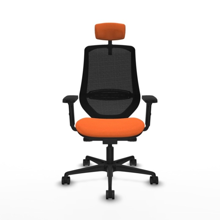 Mardos traslack bali naranja brazos 2D base nailon ruedas 65mm nailon cabecero 2D perchero