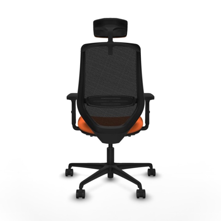 Mardos traslack bali naranja brazos 2D base nailon ruedas 65mm nailon cabecero 2D perchero