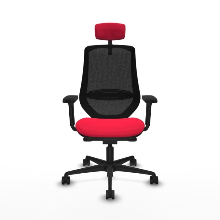 Mardos traslack bali rojo brazos 2D base nailon ruedas 65mm nailon cabecero 2D perchero