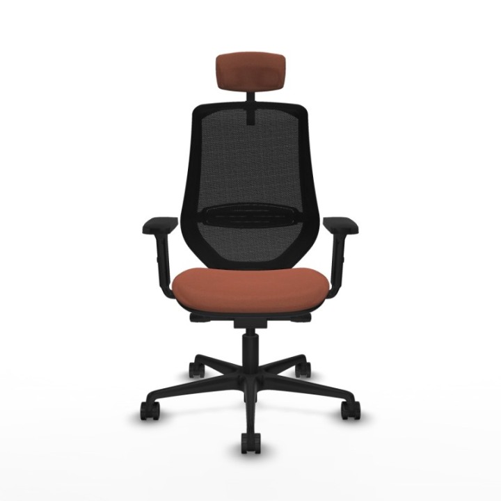 Mardos traslack bali marrón brazos 2D base nailon ruedas 65mm nailon cabecero 2D perchero