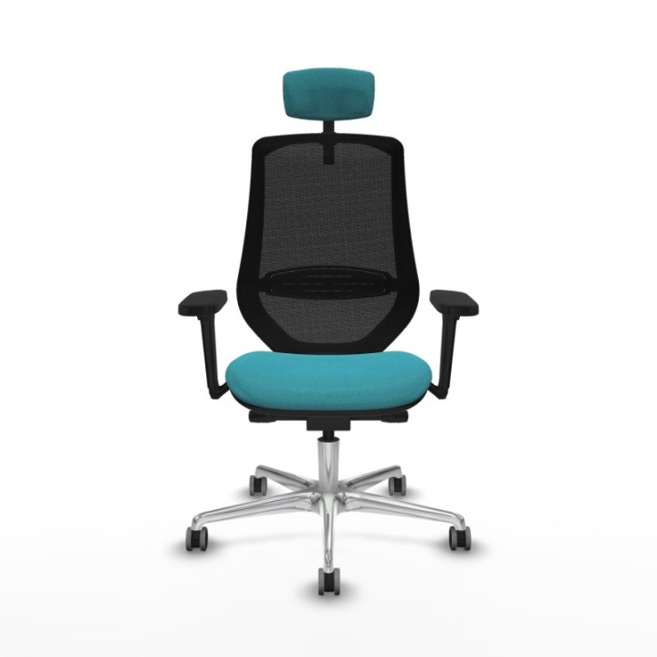 Mardos traslack bali turquesa brazos 3D base aluminio ruedas 65mm engomadas cabecero 2D perchero