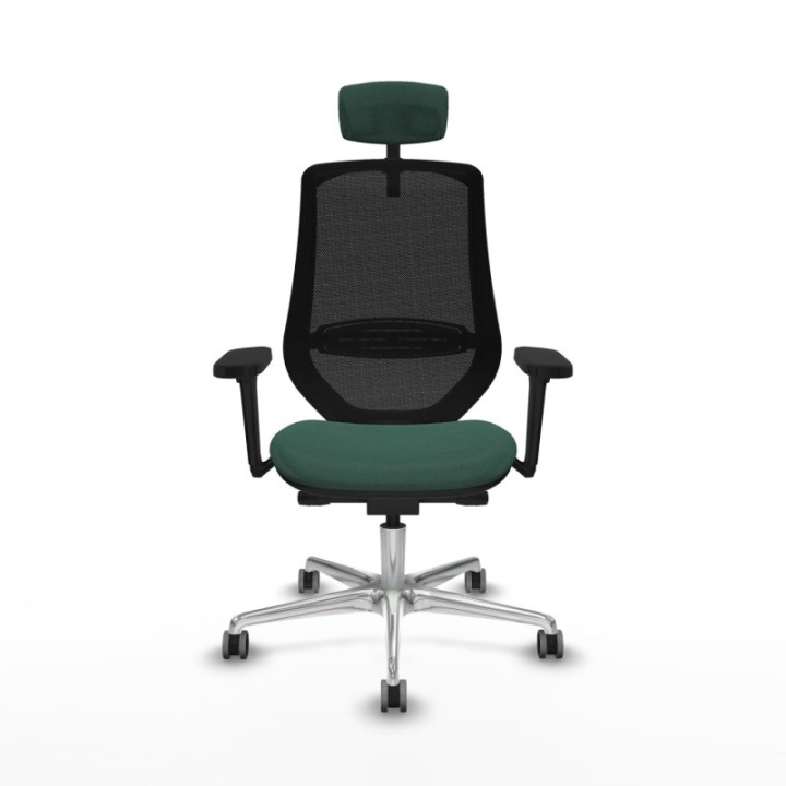 Mardos traslack bali verde botella brazos 3D base aluminio ruedas 65mm engomadas cabecero 2D perchero