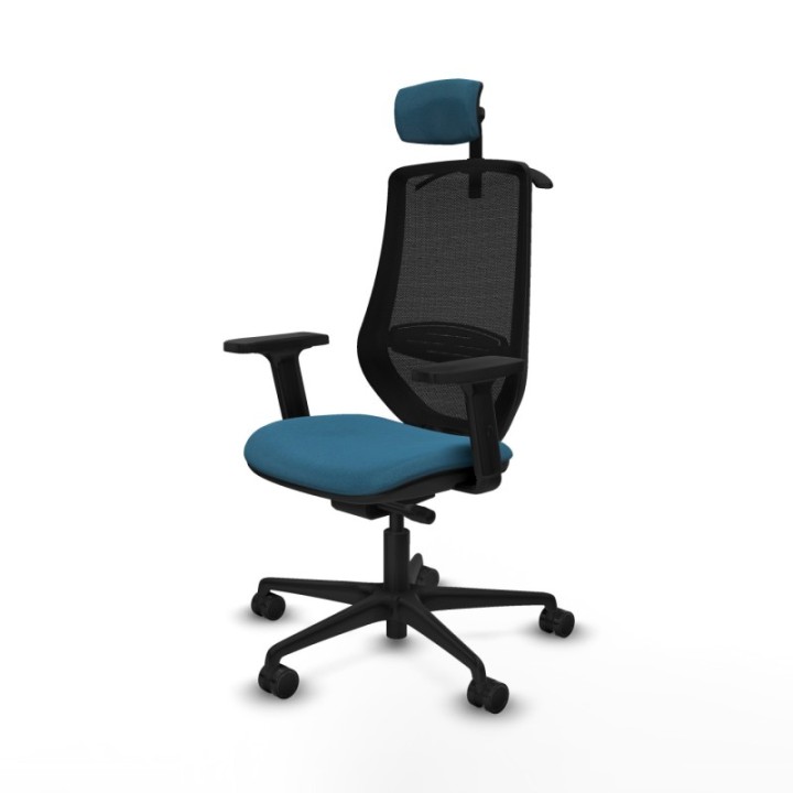 Mardos traslack bali verde petroleo brazos 2D base nailon ruedas 65mm nailon cabecero 2D perchero