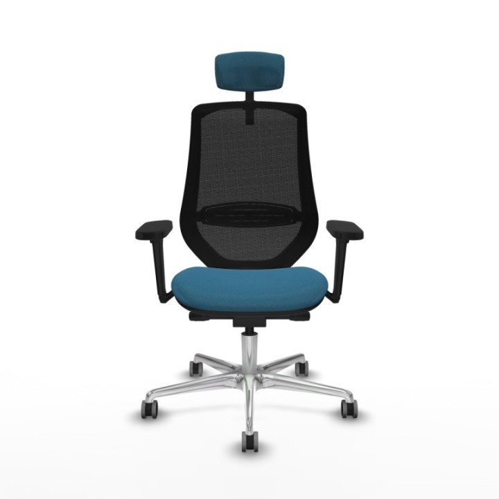 Mardos traslack bali verde petroleo brazos 3D base aluminio ruedas 65mm engomadas cabecero 2D perchero