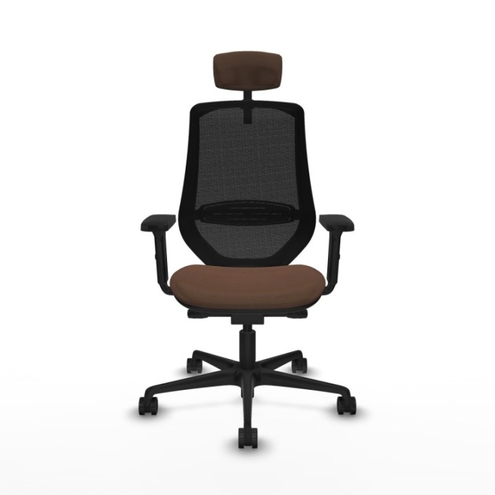 Mardos traslack bali marrón oscuro brazos 2D base nailon ruedas 65mm nailon cabecero 2D perchero