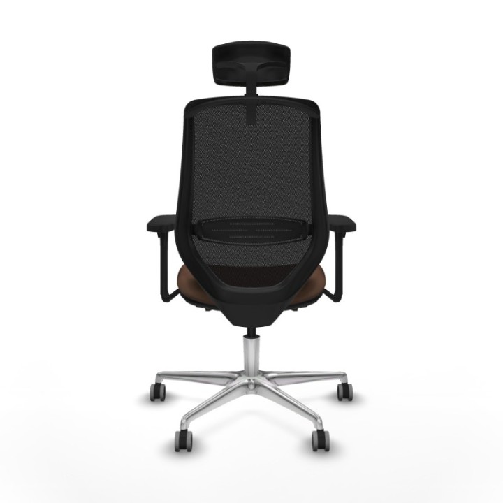 Mardos traslack bali marrón oscuro brazos 3D base aluminio ruedas 65mm engomadas cabecero 2D perchero