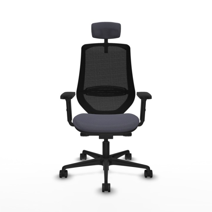 Mardos traslack bali gris oscuro brazos 2D base nailon ruedas 65mm nailon cabecero 2D perchero