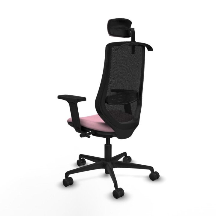 Mardos traslack bali rosa brazos 2D base nailon ruedas 65mm nailon cabecero 2D perchero