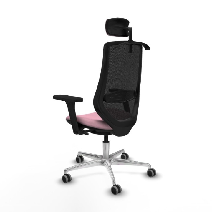 Mardos traslack bali rosa brazos 3D base aluminio ruedas 65mm engomadas cabecero 2D perchero