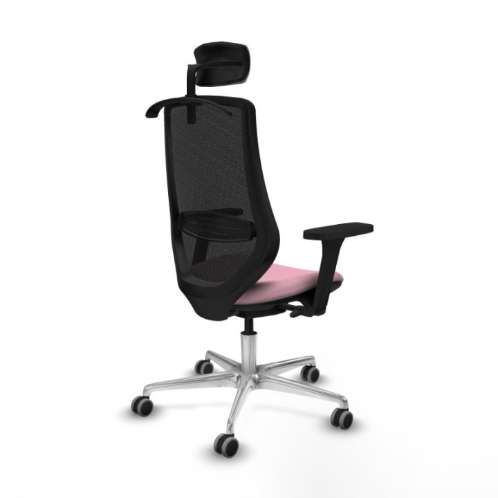 Mardos traslack bali rosa brazos 3D base aluminio ruedas 65mm engomadas cabecero 2D perchero