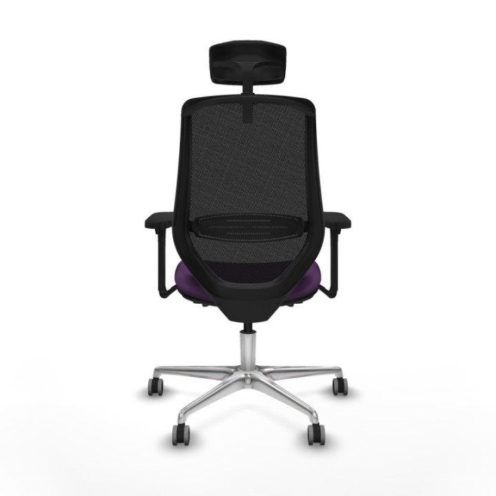 Mardos traslack bali morado brazos 3D base aluminio ruedas 65mm engomadas cabecero 2D perchero