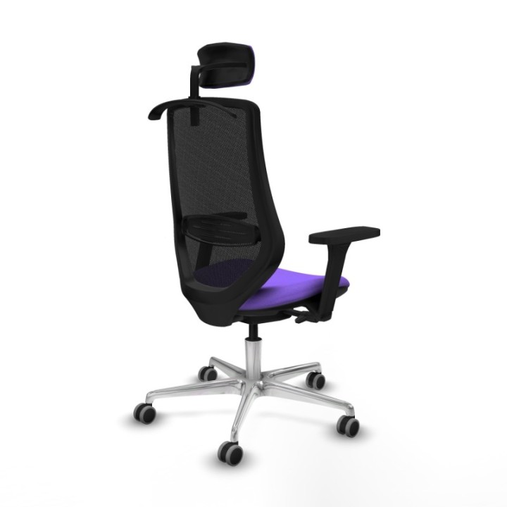 Mardos traslack bali lila brazos 3D base aluminio ruedas 65mm engomadas cabecero 2D perchero