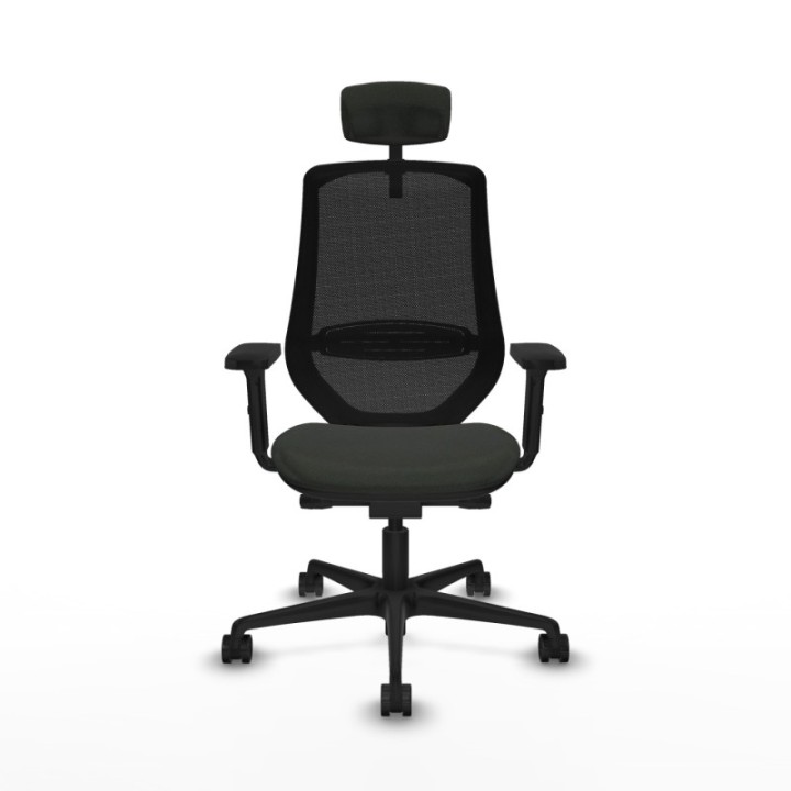 Mardos traslack bali negro brazos 2D base nailon ruedas 65mm nailon cabecero 2D perchero