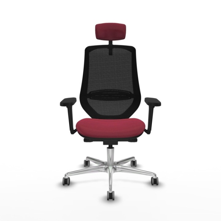 Mardos traslack bali granate brazos 3D base aluminio ruedas 65mm engomadas cabecero 2D perchero