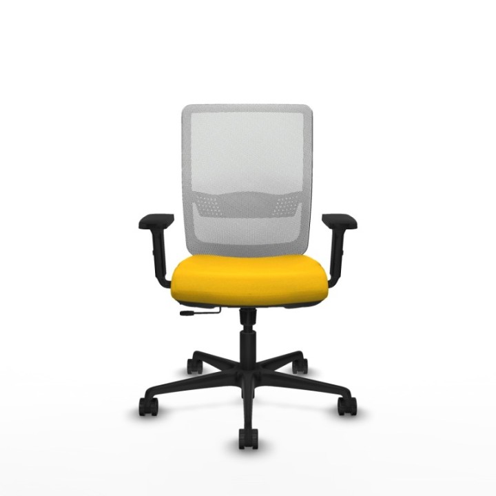 Haches traslack malla blanca bali amarillo brazos 2D base nailon ruedas 65mm nailon