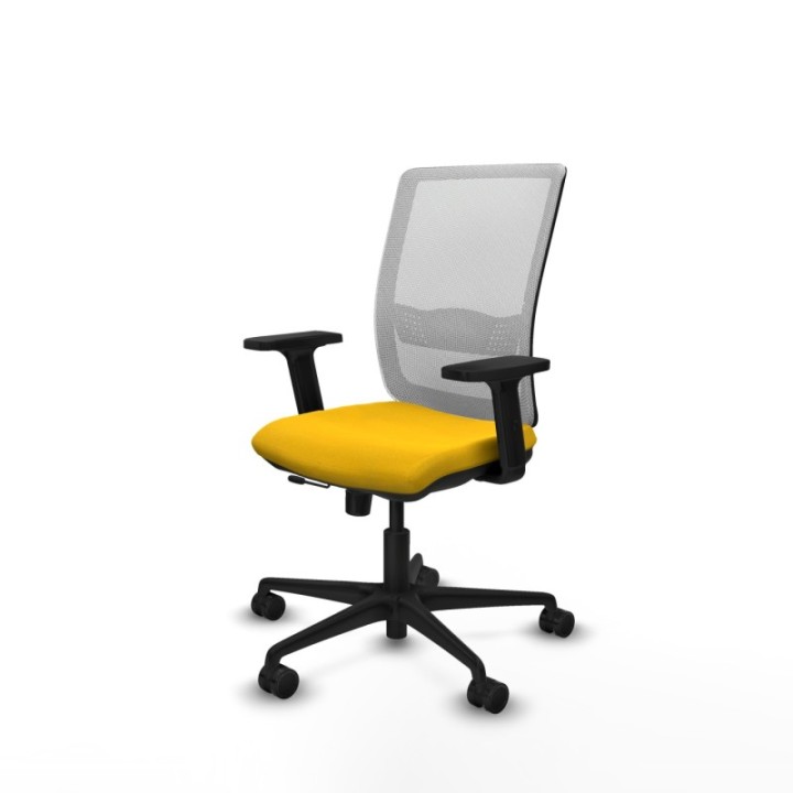 Haches traslack malla blanca bali amarillo brazos 2D base nailon ruedas 65mm nailon