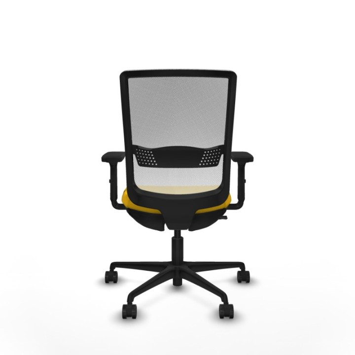 Haches traslack malla blanca bali amarillo brazos 2D base nailon ruedas 65mm nailon