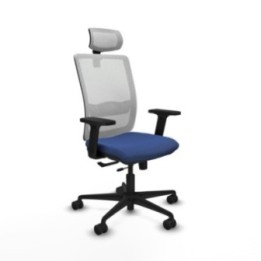 Haches traslack malla blanca bali azul marino brazos 2D base nailon cabecero malla 2D ruedas 65mm nailon