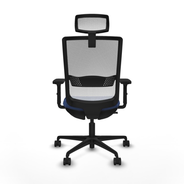 Haches traslack malla blanca bali azul marino brazos 2D base nailon cabecero malla 2D ruedas 65mm nailon