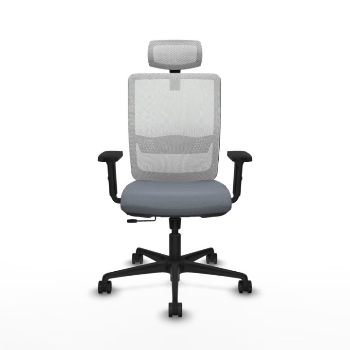 Haches traslack malla blanca bali gris brazos 2D base nailon cabecero malla 2D ruedas 65mm nailon