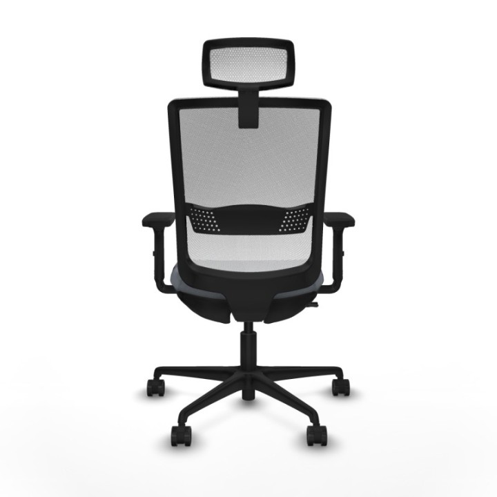 Haches traslack malla blanca bali gris brazos 2D base nailon cabecero malla 2D ruedas 65mm nailon