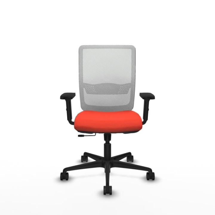 Haches traslack malla blanca bali naranja oscuro brazos 2D base nailon ruedas 65mm nailon