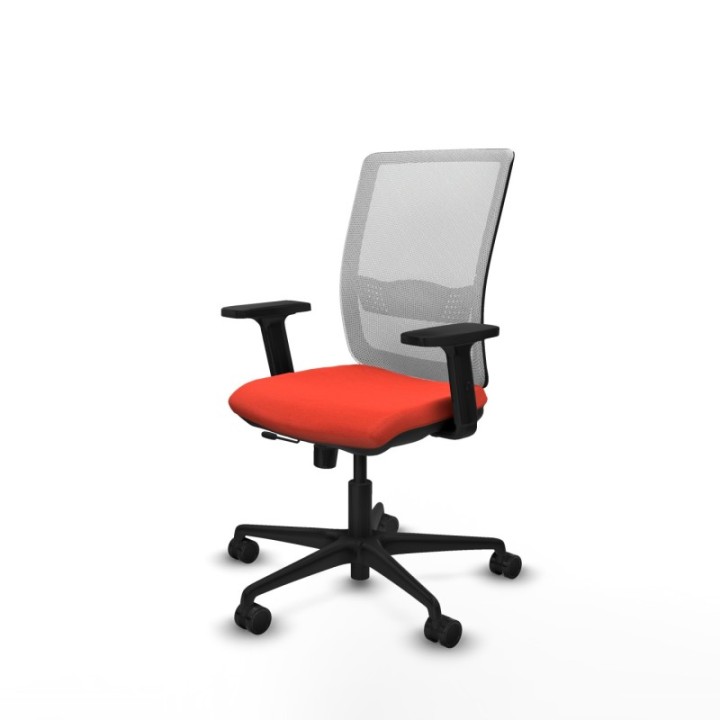 Haches traslack malla blanca bali naranja oscuro brazos 2D base nailon ruedas 65mm nailon