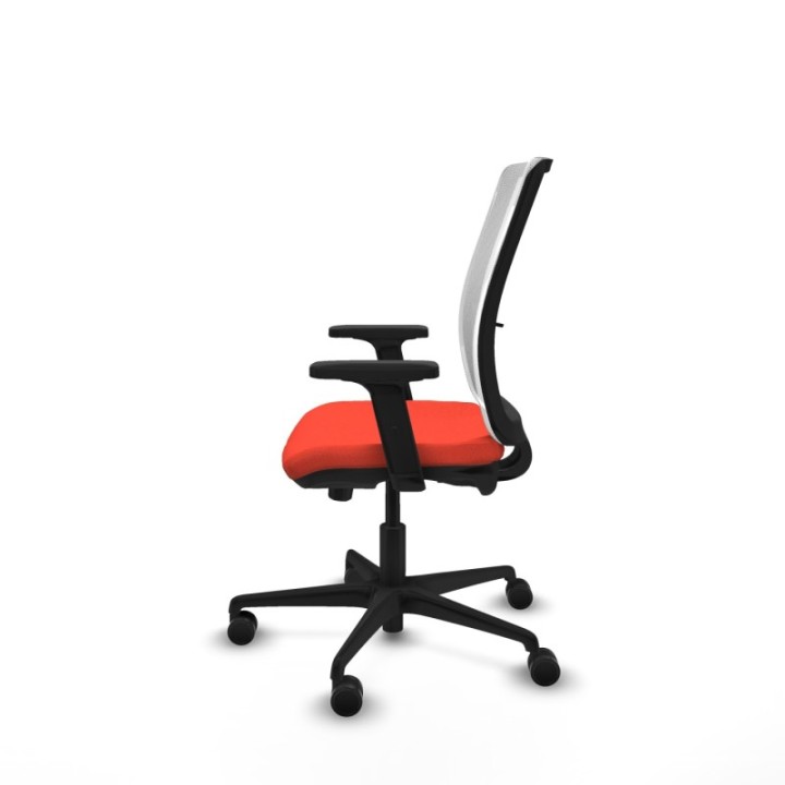 Haches traslack malla blanca bali naranja oscuro brazos 2D base nailon ruedas 65mm nailon