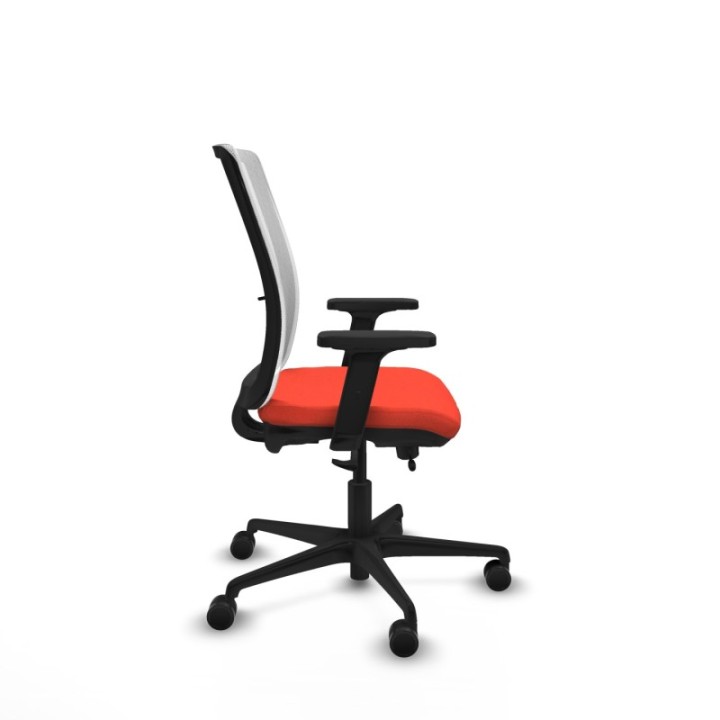 Haches traslack malla blanca bali naranja oscuro brazos 2D base nailon ruedas 65mm nailon