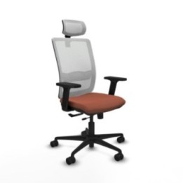 Haches traslack malla blanca bali marrón brazos 2D base nailon cabecero malla 2D ruedas 65mm nailon