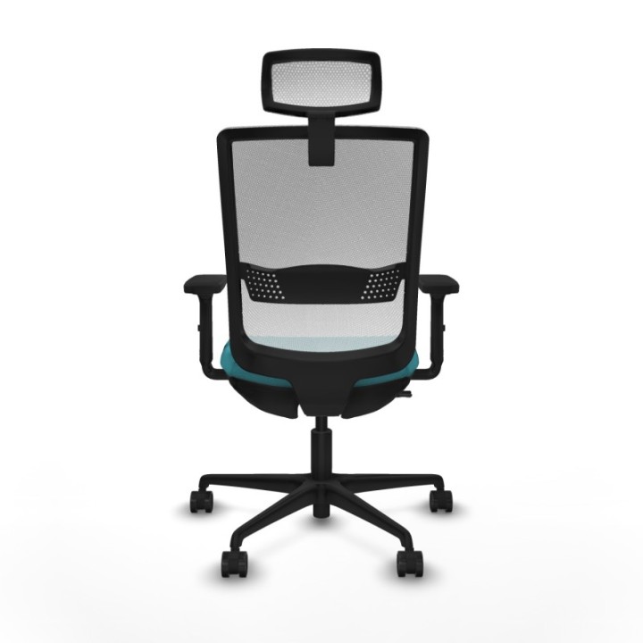 Haches traslack malla blanca bali turquesa brazos 2D base nailon cabecero malla 2D ruedas 65mm nailon