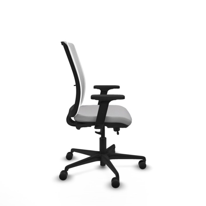 Haches traslack malla blanca bali gris claro brazos 2D base nailon ruedas 65mm nailon