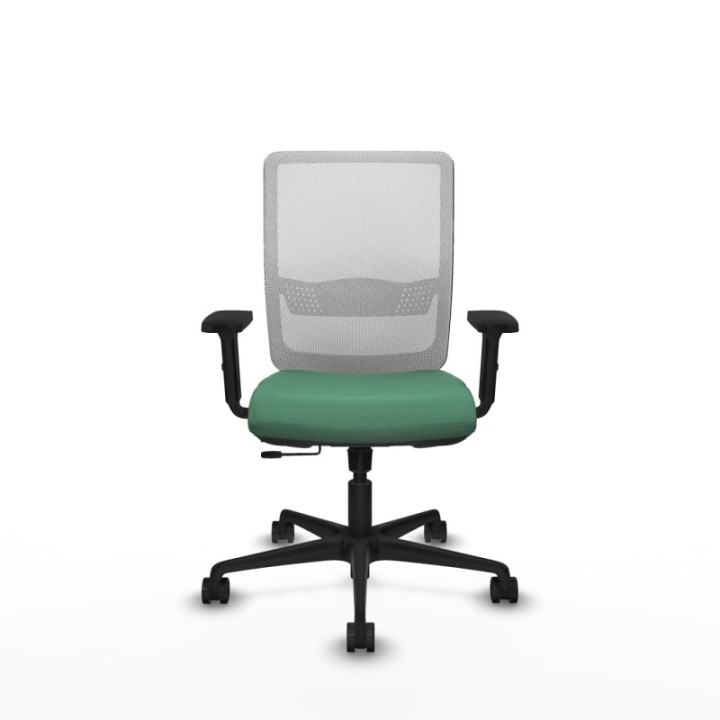 Haches traslack malla blanca bali verde esmeralda brazos 2D base nailon ruedas 65mm nailon